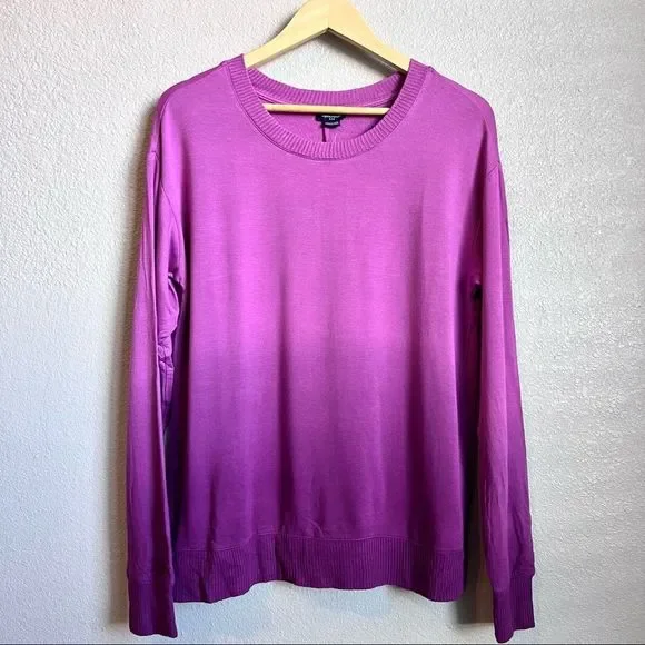 NWT Splendid Crewneck Hombre Top in Deep Orchid - Picture 4 of 13